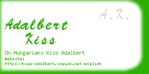 adalbert kiss business card